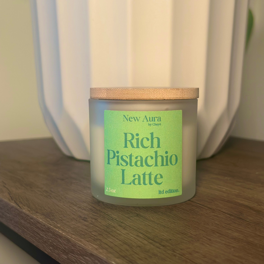 Rich Pistachio Latte mini candle